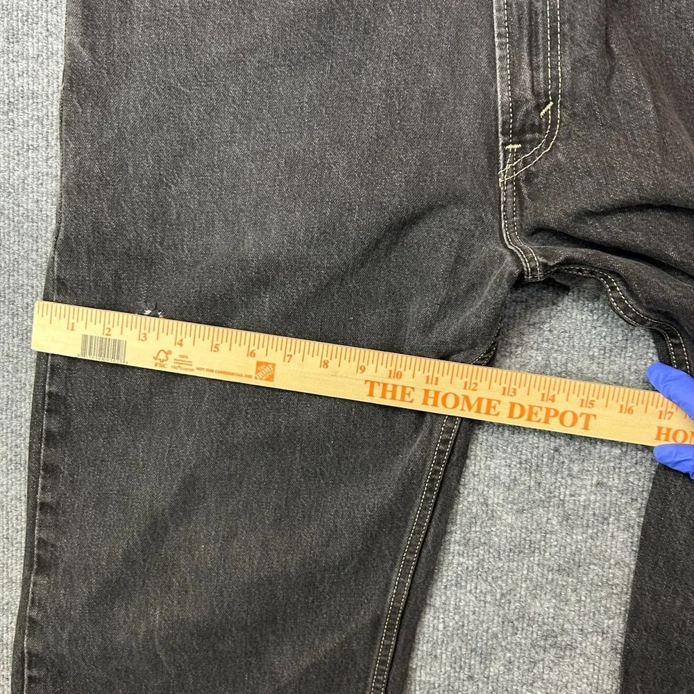 Levi's 569 Loose Straight Jeans Mens Faded Black Denim Zip Fly Classic - 38X28.5